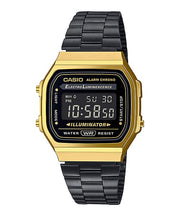 Jam Tangan Casio Digital Black Stainless Steel Strap 36.3mm Unisex A168WEGB-1BDF