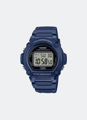 Jam Tangan Casio Digital Blue Resin Strap 47.1mm Men W-219H-2AVDF