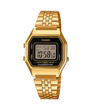 Jam Tangan Casio Digital Gold Stainless Steel Strap 28.6mm Unisex LA680WGA-1DF