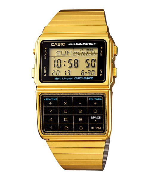 Jam Tangan Casio Digital Gold Stainless Steel Strap 33.1mm Men DBC-611G-1DF
