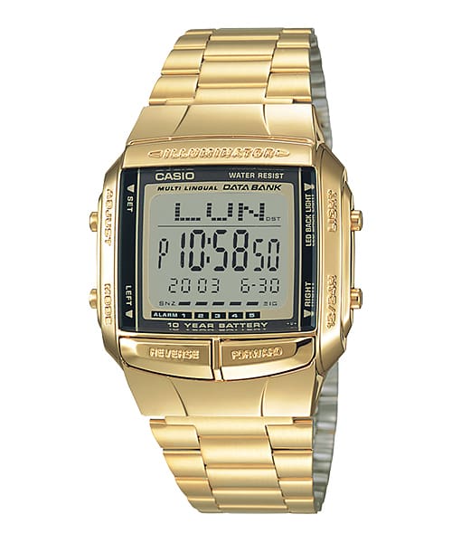 Jam Tangan Casio Digital Gold Stainless Steel Strap 37.7mm Men DB-360G-9ADF
