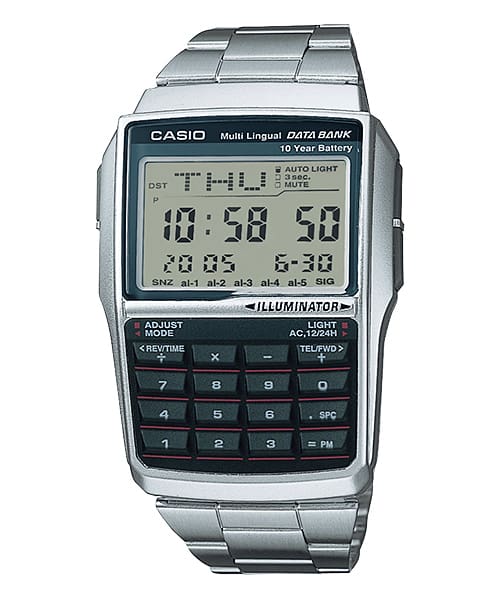 Jam Tangan Casio Digital Silver Stainless Steel Strap 37.4mm Men DBC-32D-1ADF