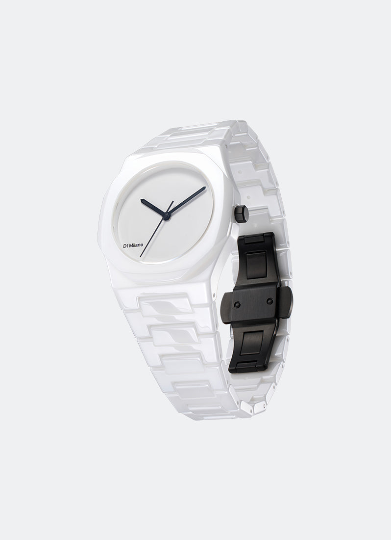 Jam Tangan D1 Milano CERAMIC PURE WHITE 37MM D1-CEBU02