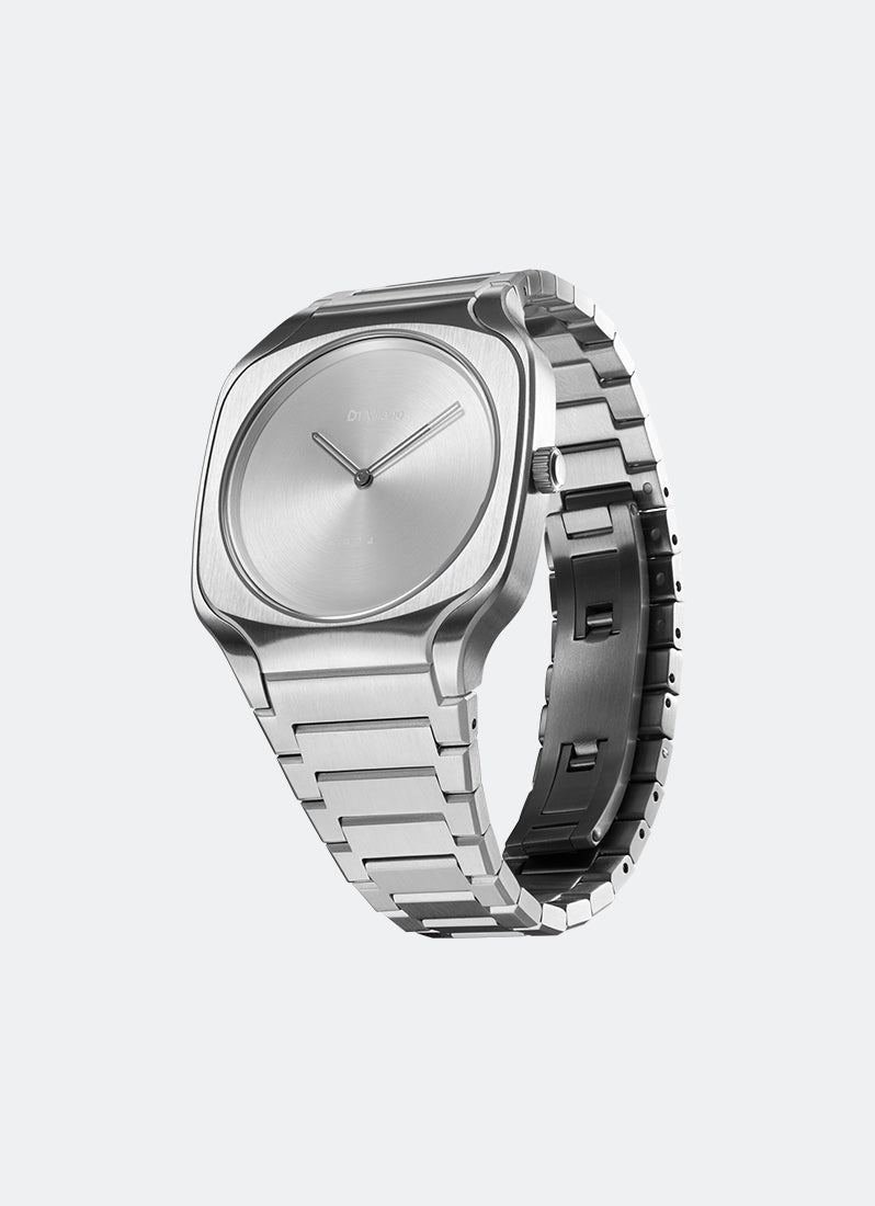 Jam Tangan D1 Milano Square Bracelet Gray Frame 37mm D1-SQBJ10