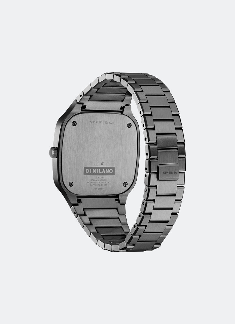 Jam Tangan D1 Milano Square Bracelet Gun Frame 37mm D1-SQBJ11