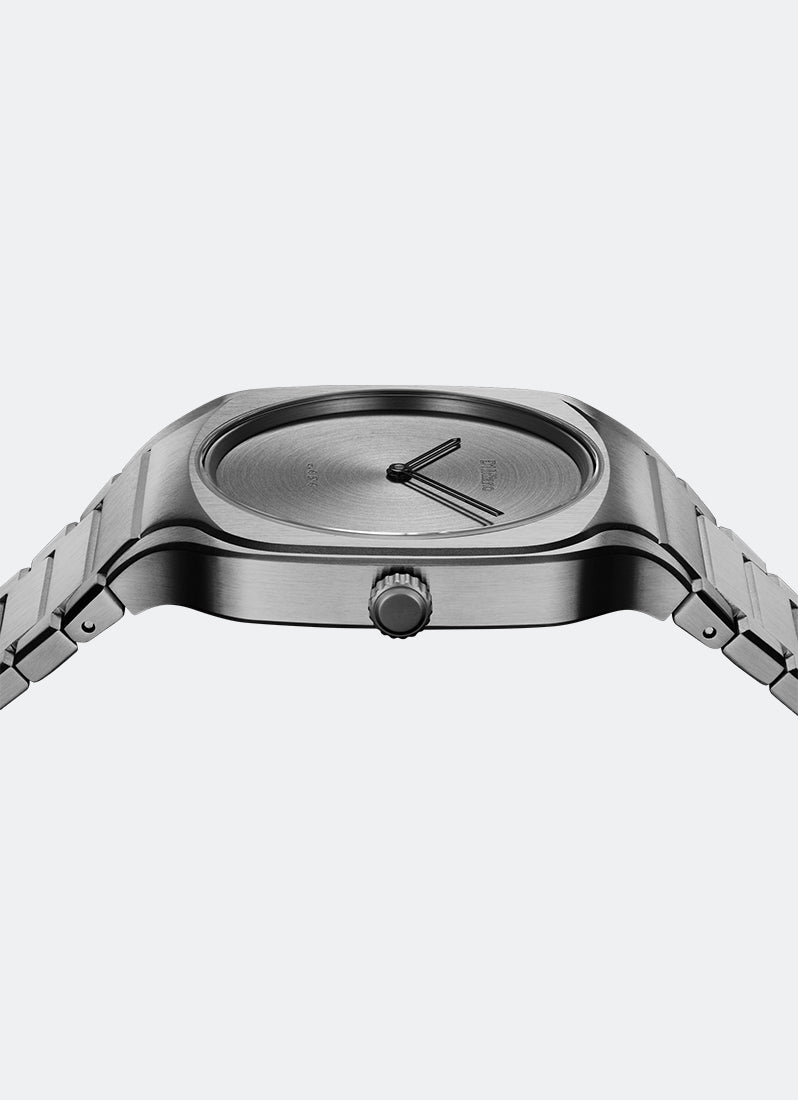 Jam Tangan D1 Milano Square Bracelet Gun Frame 37mm D1-SQBJ11