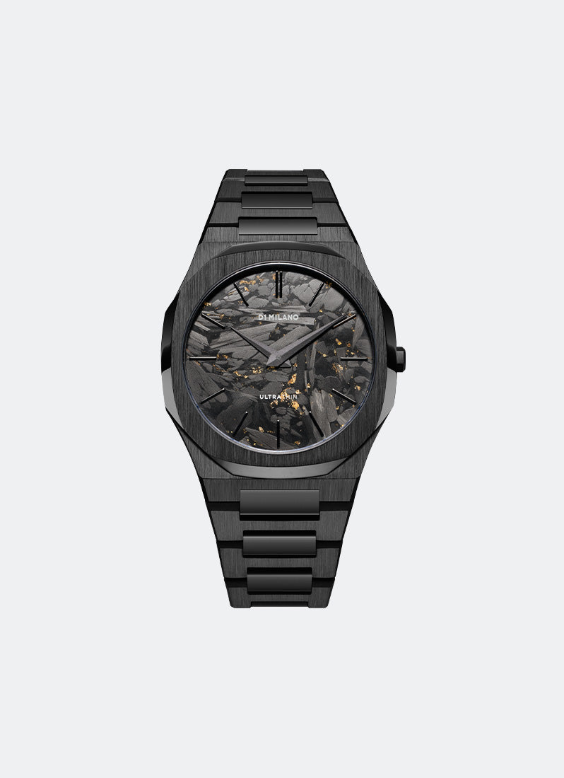 Jam Tangan D1 Milano Ultra Thin Bracelet Black DLC 40mm D1-UTBJ31