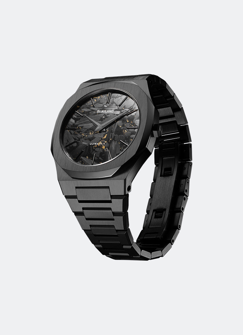 Jam Tangan D1 Milano Ultra Thin Bracelet Black DLC 40mm D1-UTBJ31