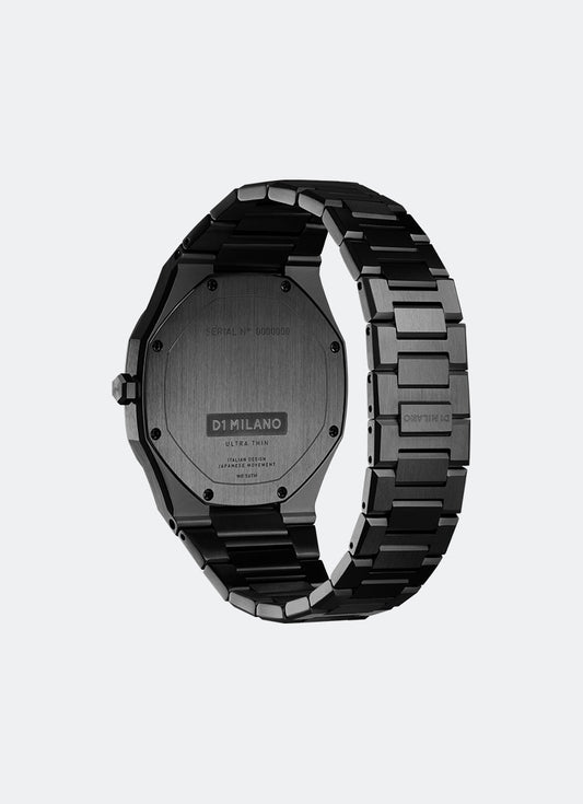 Jam Tangan D1 Milano Ultra Thin Bracelet Black DLC 40mm D1-UTBJ31
