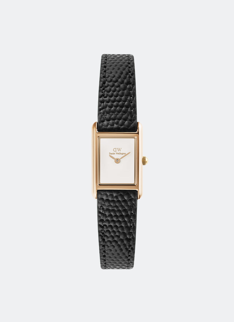Jam Tangan Daniel Wellington Bound Mini Black Lizard Rose Gold (17mm x 25.9mm) DW00100907