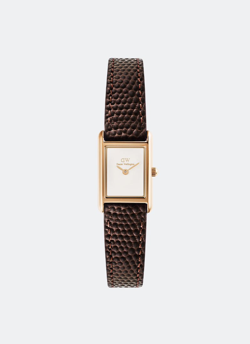 Jam Tangan Daniel Wellington Bound Mini Dark Brown Lizard Rose Gold (17mm x 25.9mm) DW00100908