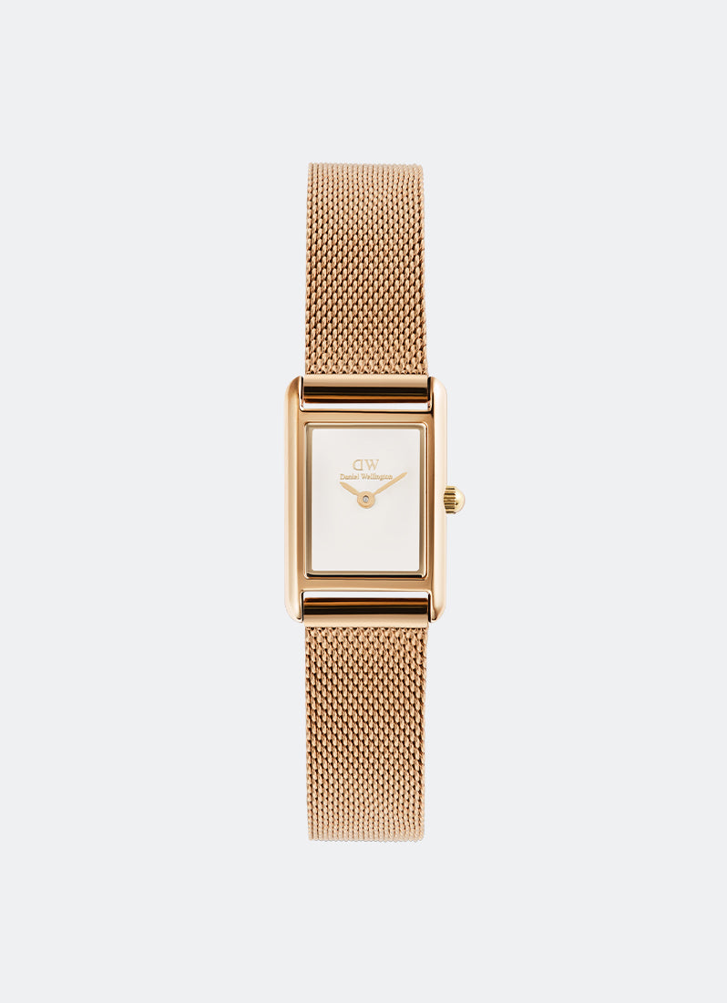 Jam Tangan Daniel Wellington Bound Mini Melrose White Rose Gold (17mm x 25.9mm) DW00100929 