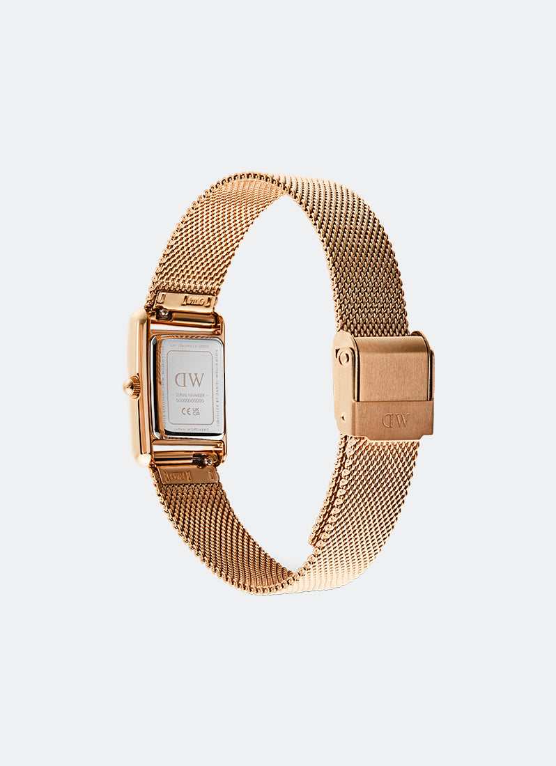 Jam Tangan Daniel Wellington Bound Mini Melrose White Rose Gold (17mm x 25.9mm) DW00100929 