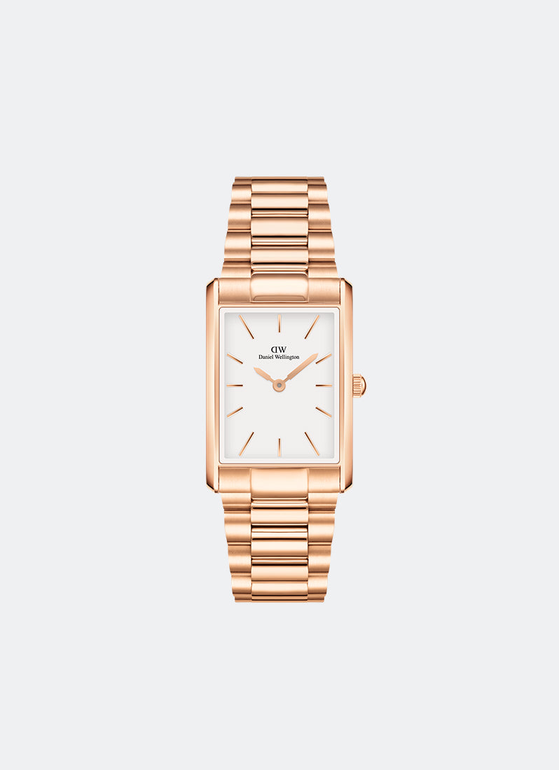 Jam Tangan Daniel Wellington Bound White 3-Link Rose Gold (35x24) DW00100702