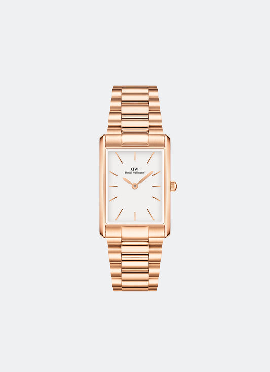 Jam Tangan Daniel Wellington Bound White 3-Link Rose Gold (35x24) DW00100702