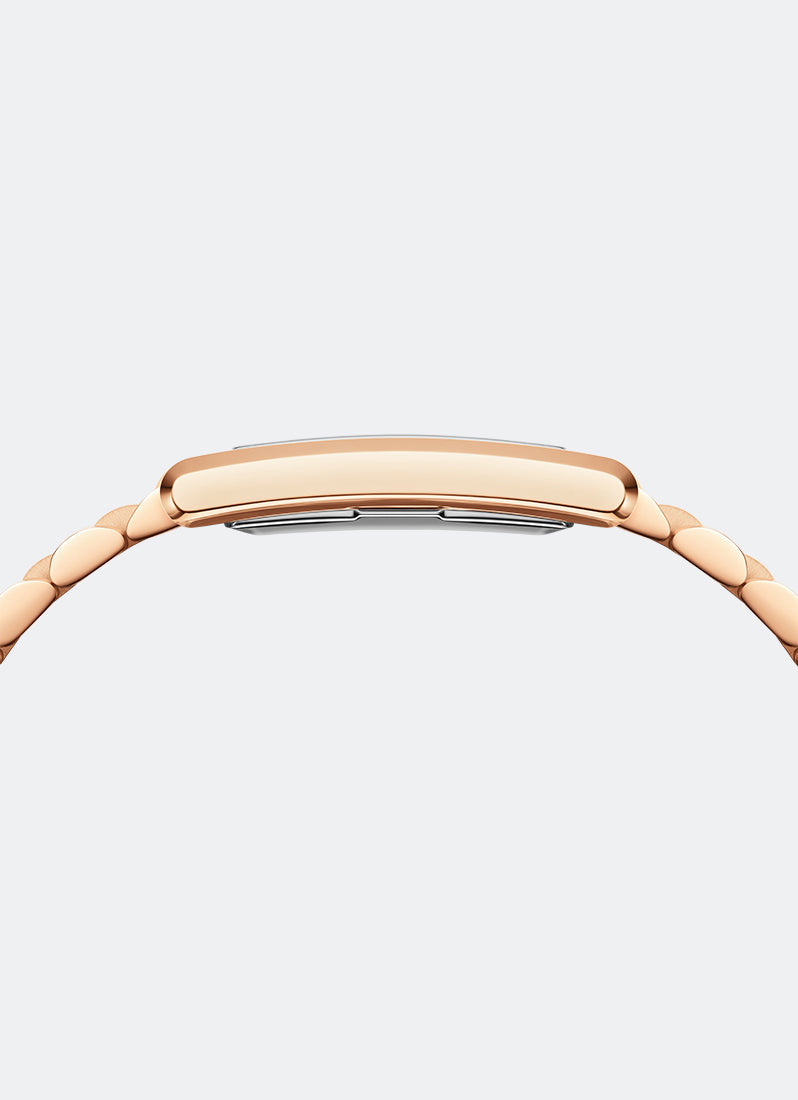 Jam Tangan Daniel Wellington Bound White 3-Link Rose Gold (35x24) DW00100702
