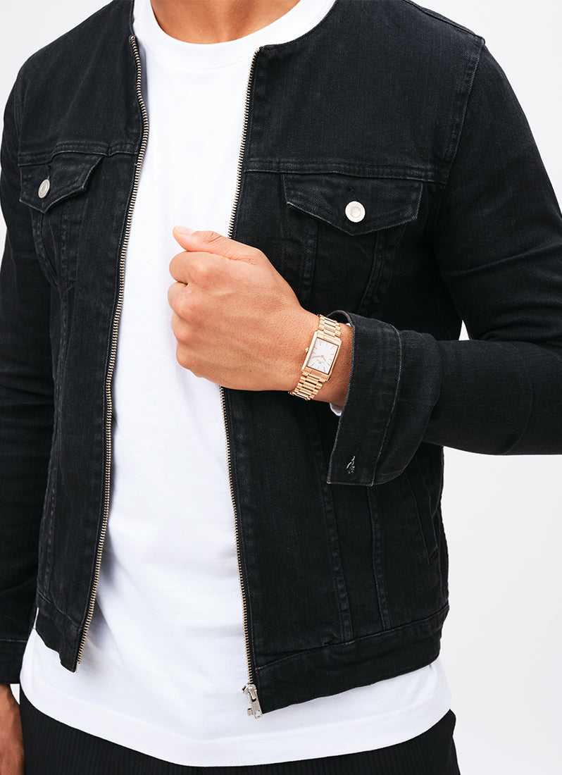 Jam Tangan Daniel Wellington Bound White 3-Link Rose Gold (35x24) DW00100702