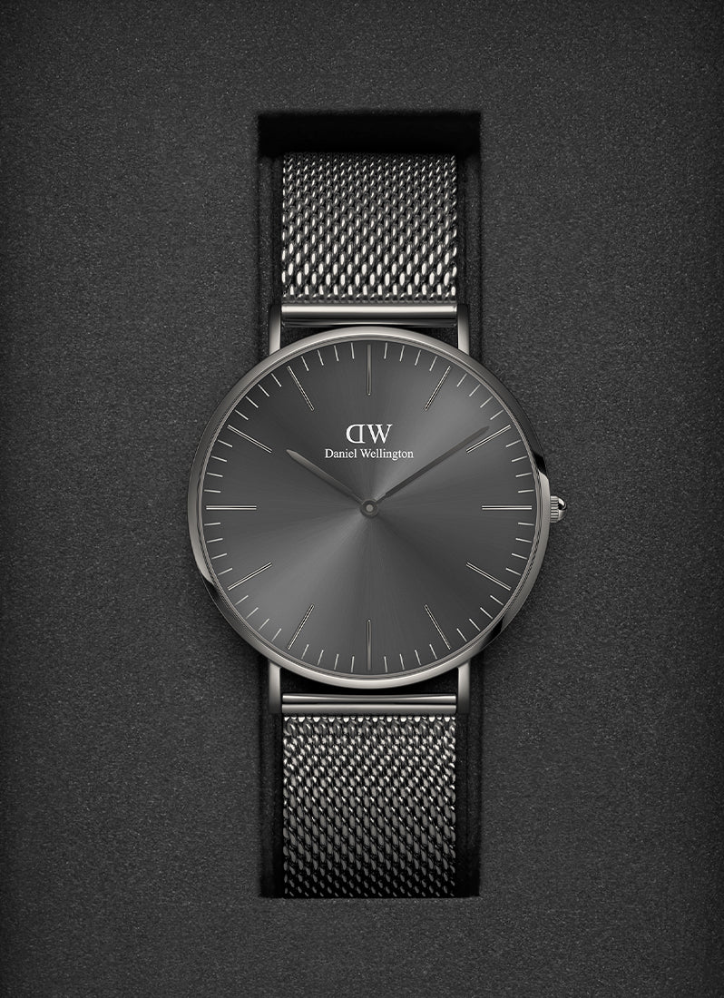Jam Tangan Daniel Wellington Classic 40 Anthracite Grey Sunray DW00100630