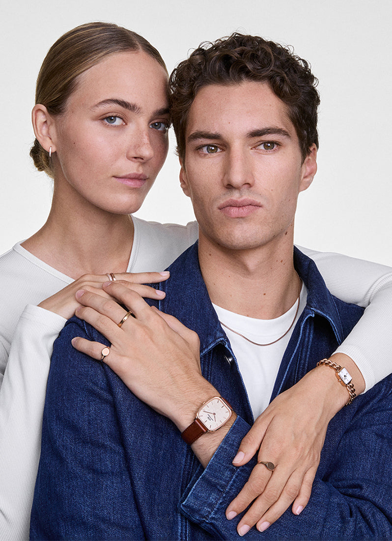 Jam Tangan Daniel Wellington Jolie Chain Rose Gold (15.4x18.2) DW00100835