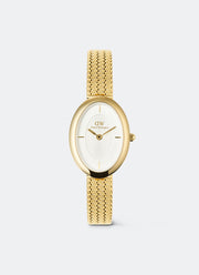 Jam Tangan Daniel Wellington Juliette White Braided Mesh Sunray Gold (23x31) DW00100882