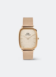 Jam Tangan Daniel Wellington Marlon Melrose Linen Rose Gold (32x36.3) DW00100817