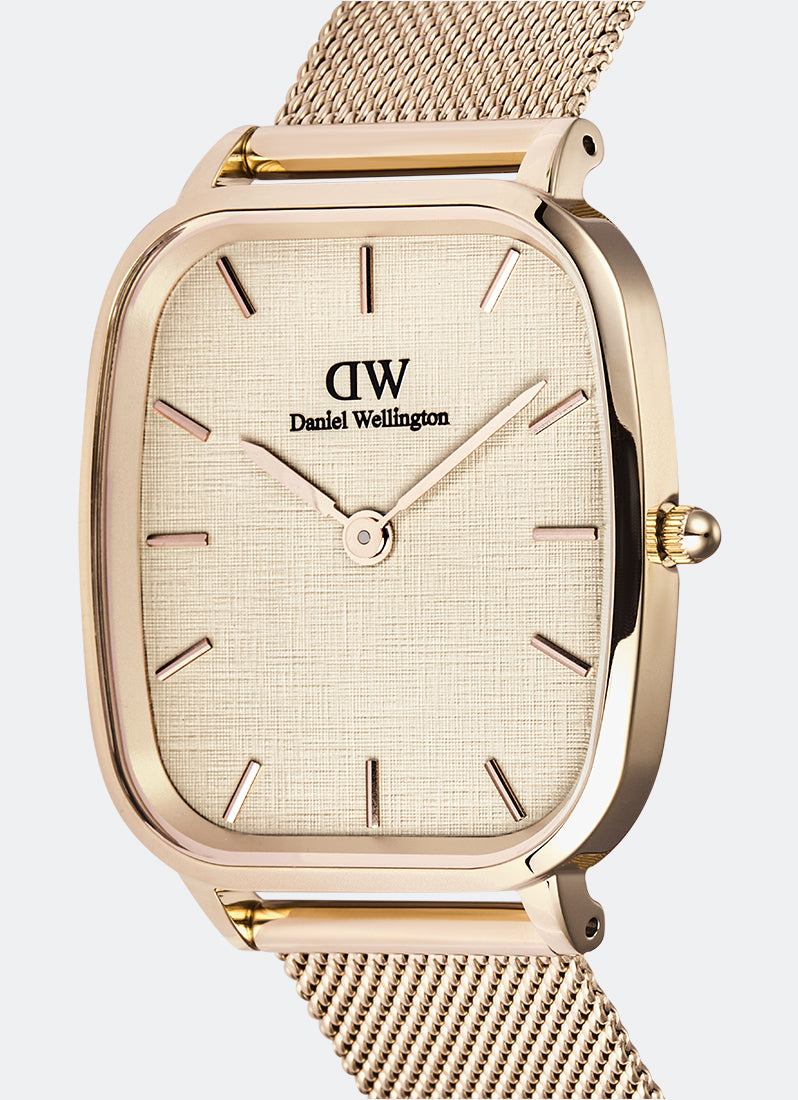 Jam Tangan Daniel Wellington Marlon Melrose Linen Rose Gold (32x36.3) DW00100817