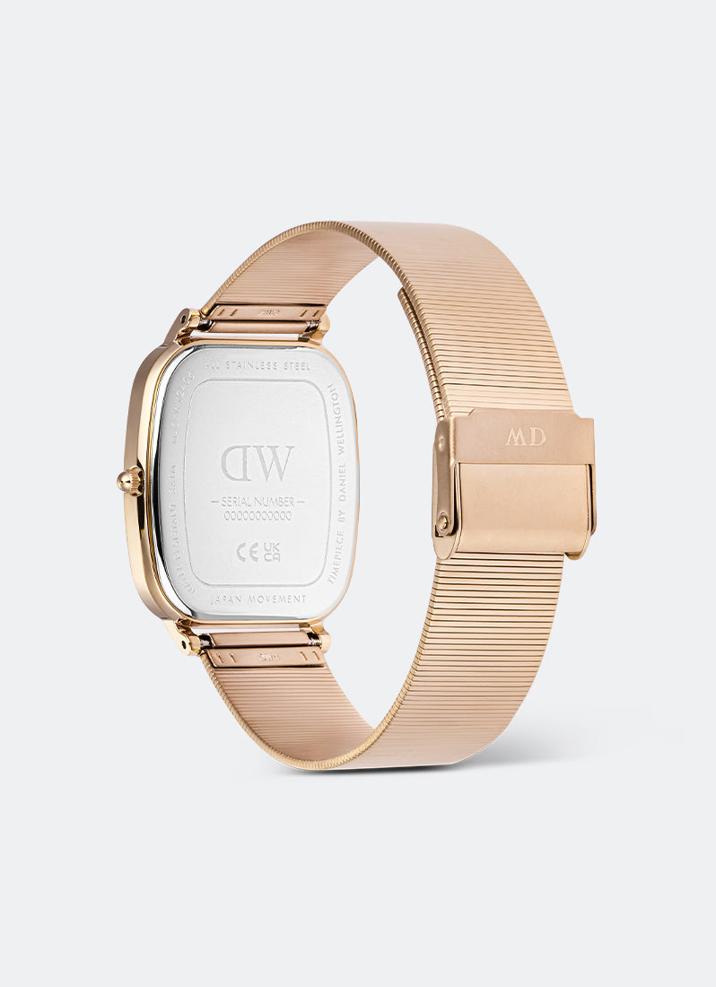 Jam Tangan Daniel Wellington Marlon Melrose Wire Linen Rose Gold (32x36.3) DW00100815