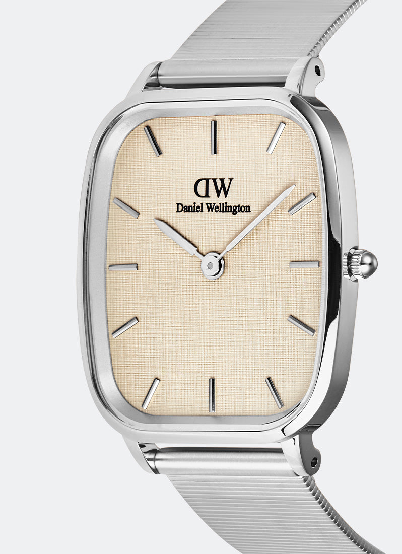 Jam Tangan Daniel Wellington Marlon Sterling Wire Linen Silver (32x36.3) DW00100812
