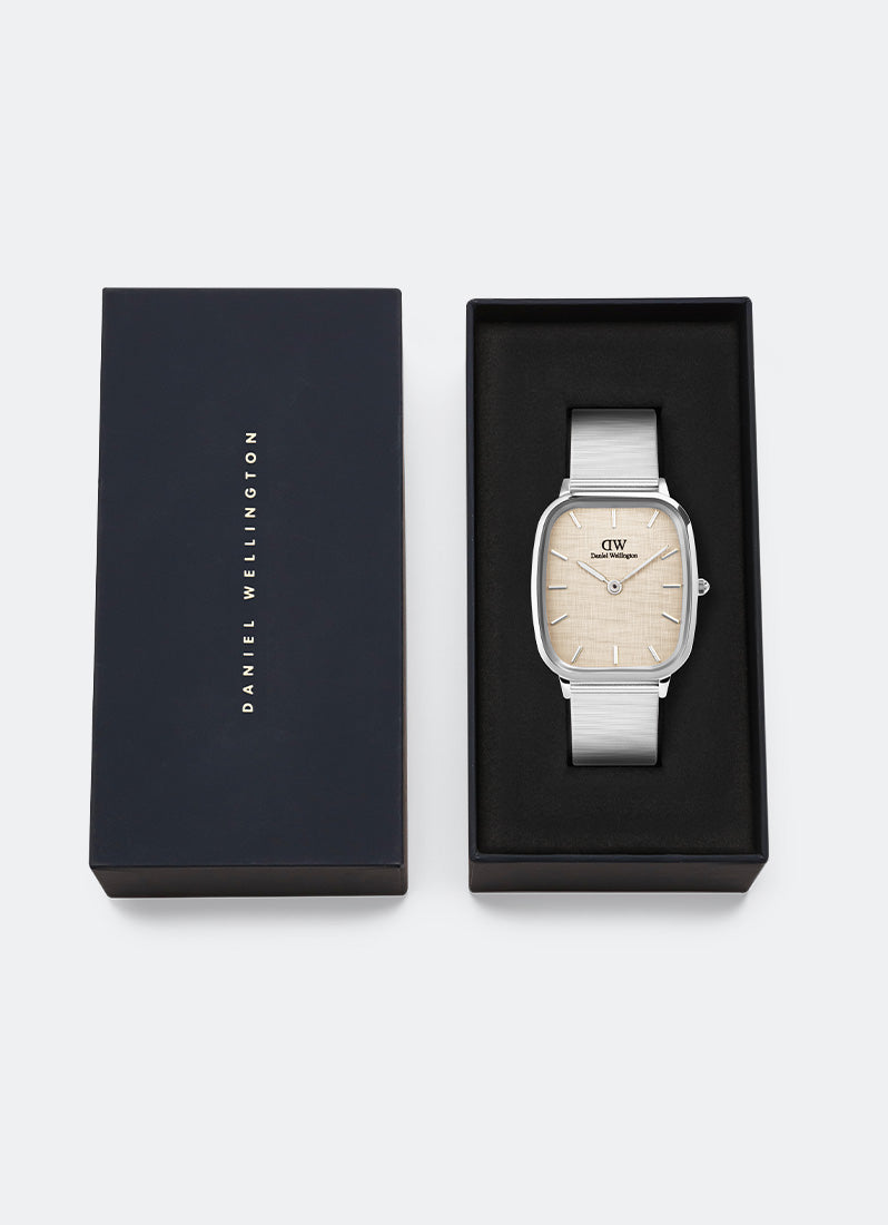 Jam Tangan Daniel Wellington Marlon Sterling Wire Linen Silver (32x36.3) DW00100812