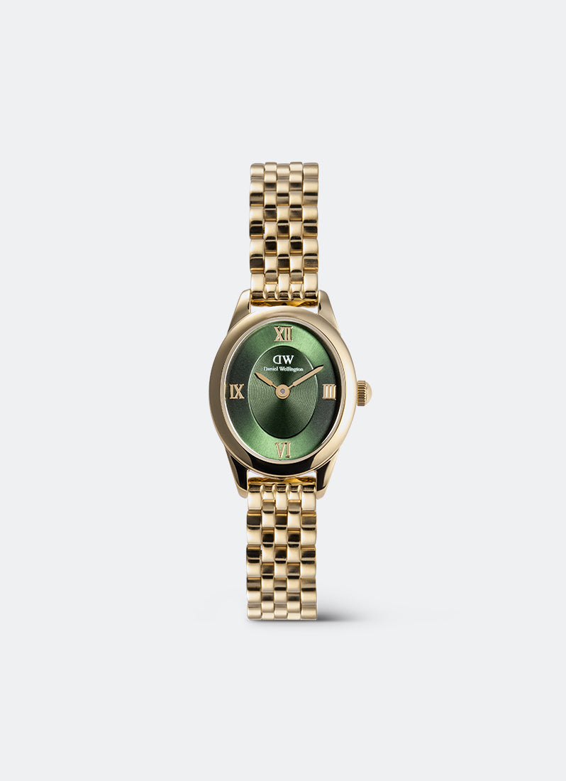 Jam Tangan Daniel Wellington Ophelia Mini Beans Link Emerald Gold (25.5x22) DW00100804