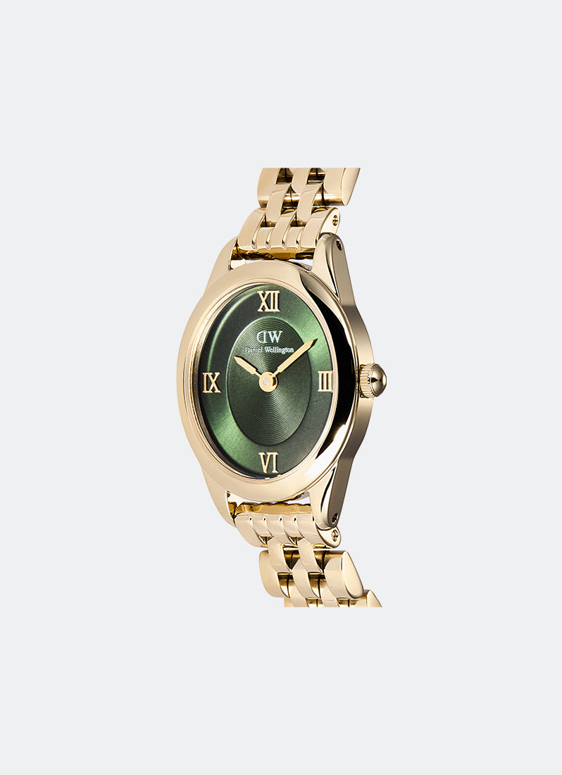Jam Tangan Daniel Wellington Ophelia Mini Beans Link Emerald Gold (25.5x22) DW00100804