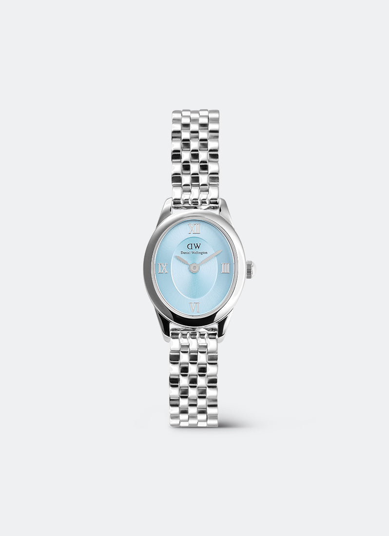 Jam Tangan Daniel Wellington Ophelia Mini Beans Link Ice Blue Silver (25.5x22) DW00100809