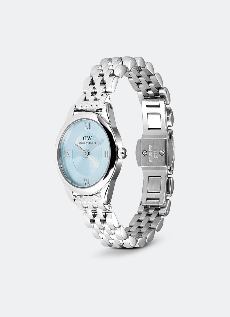 Jam Tangan Daniel Wellington Ophelia Mini Beans Link Ice Blue Silver (25.5x22) DW00100809