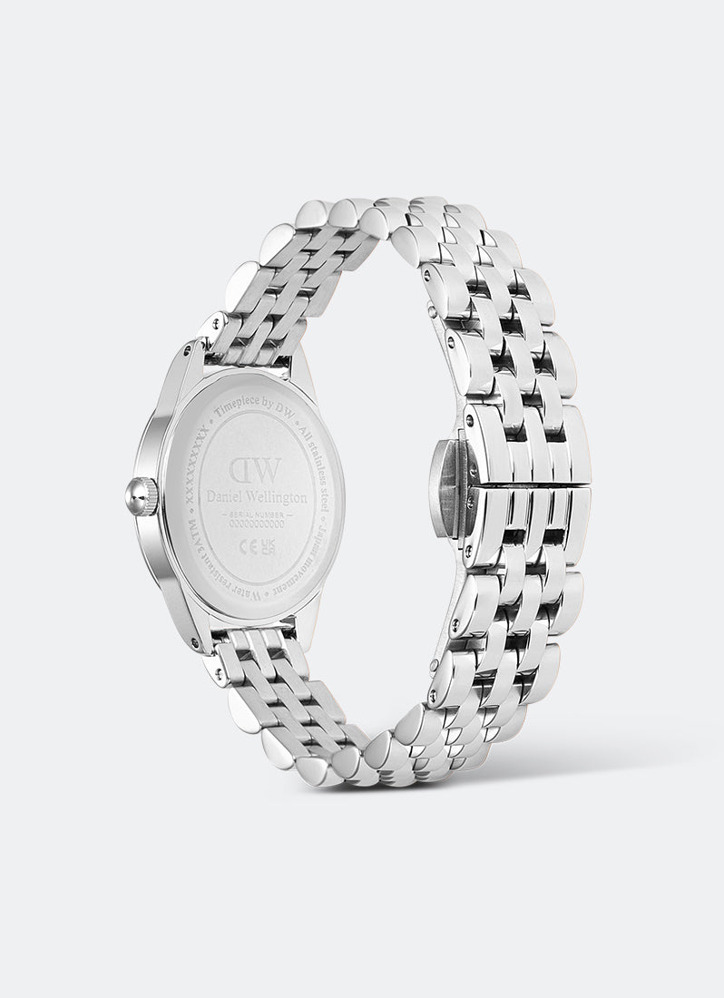 Jam Tangan Daniel Wellington Ophelia Mini Beans Link Ice Blue Silver (25.5x22) DW00100809
