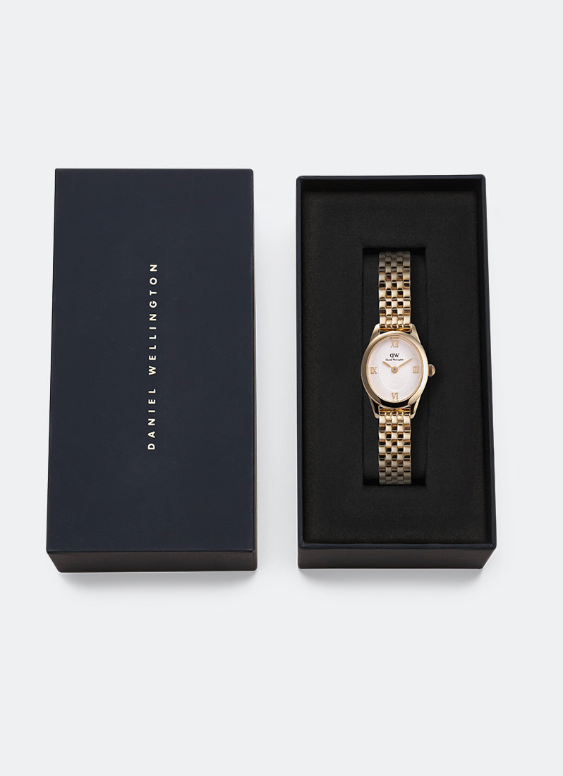 Jam Tangan Daniel Wellington Ophelia Mini Beans Link White Gold (25.5x22) DW00100803