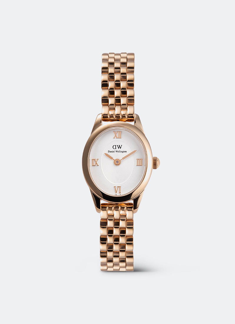 Jam Tangan Daniel Wellington Ophelia Mini Beans Link White Rose Gold (25.5x22) DW00100805