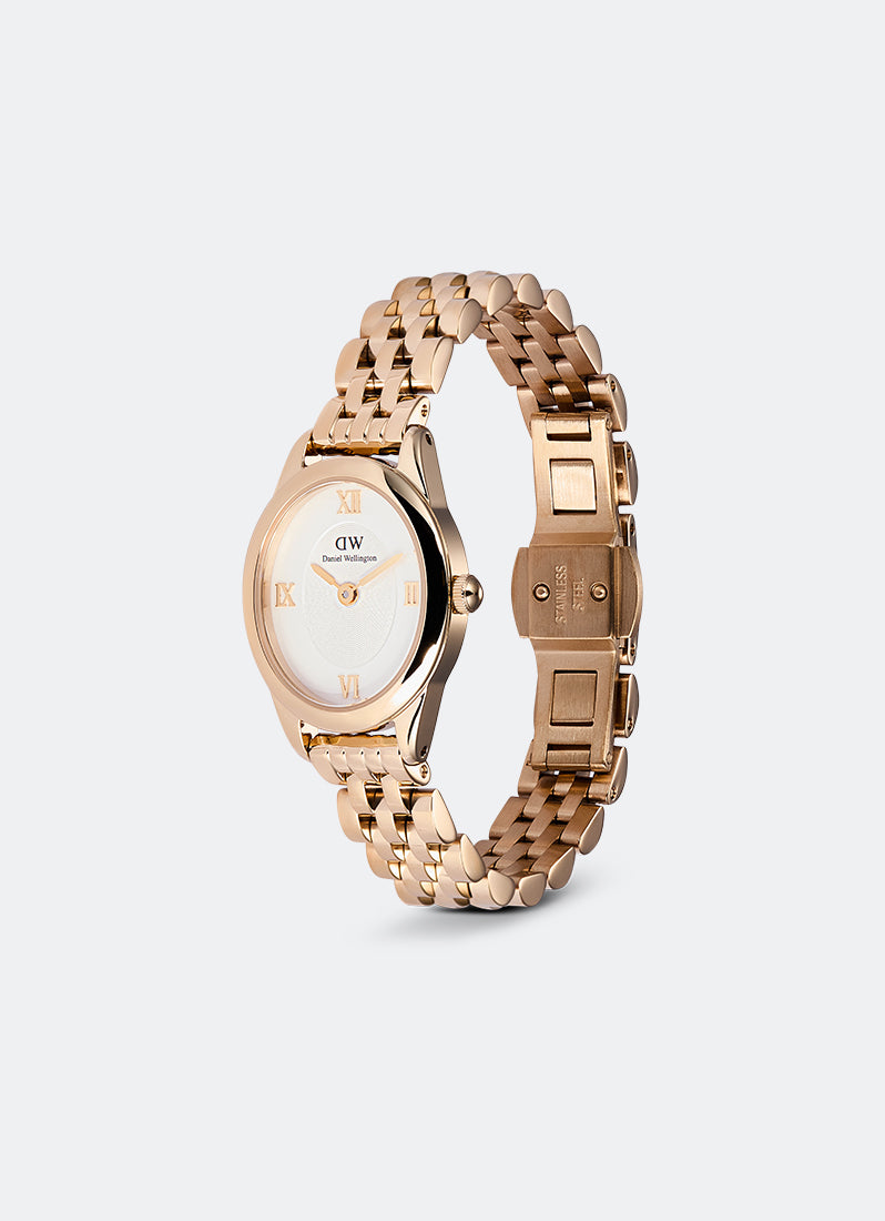 Jam Tangan Daniel Wellington Ophelia Mini Beans Link White Rose Gold (25.5x22) DW00100805