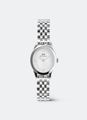 Jam Tangan Daniel Wellington Ophelia Mini Beans Link White Silver (25.5x22) DW00100808