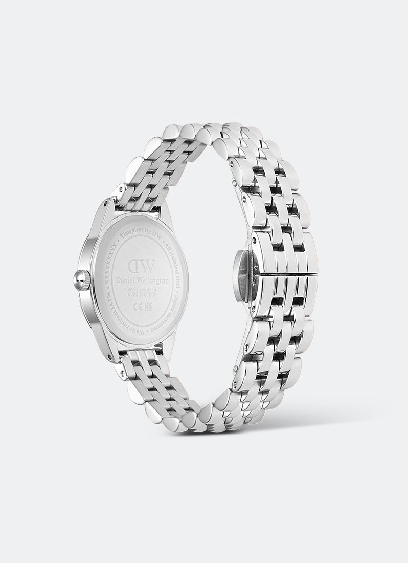 Jam Tangan Daniel Wellington Ophelia Mini Beans Link White Silver (25.5x22) DW00100808