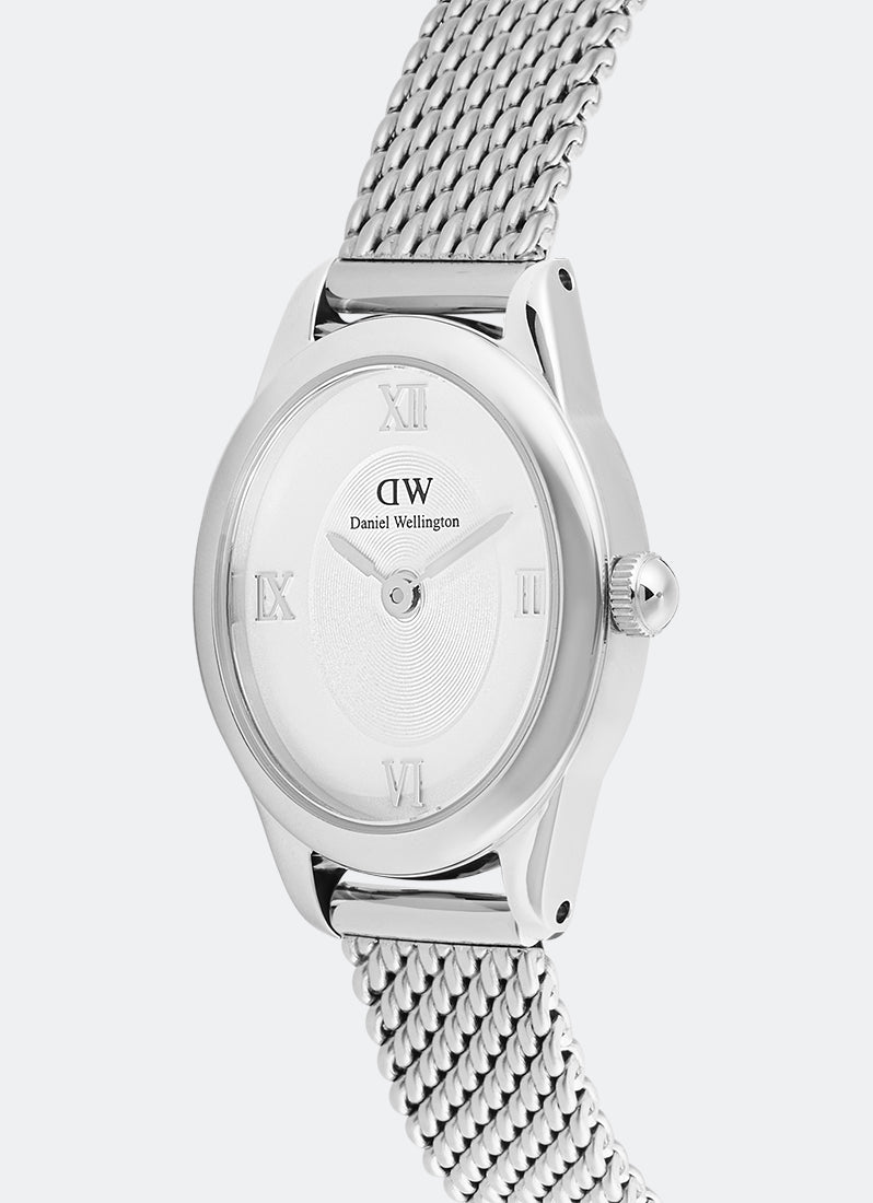 Jam Tangan Daniel Wellington Ophelia Mini Mesh White Silver (22mm x 25.5mm) DW00100938