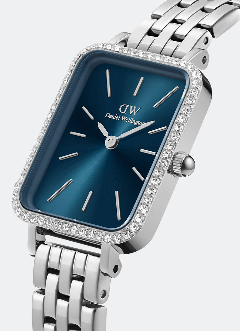 Jam Tangan Daniel Wellington Quadro 20x26 Bezel 5- link Arctic Sunray S DW00100670