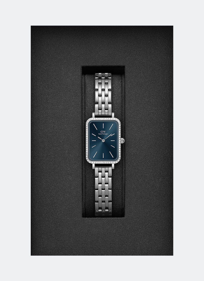 Jam Tangan Daniel Wellington Quadro 20x26 Bezel 5- link Arctic Sunray S DW00100670