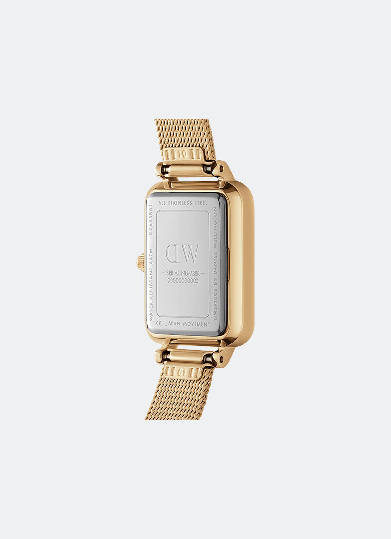 Jam Tangan Daniel Wellington Quadro Green Pressed Evergold Gold (20x26) DW00100561