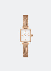 Jam Tangan Daniel Wellington Quadro Mini 15x18 Melrose RG White DW00100727