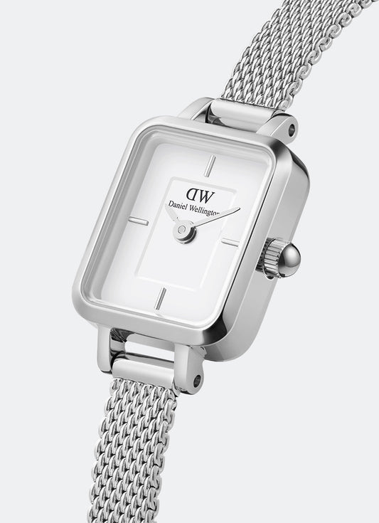 Jam Tangan Daniel Wellington Quadro Mini 15x18 Sterling S White DW00100726