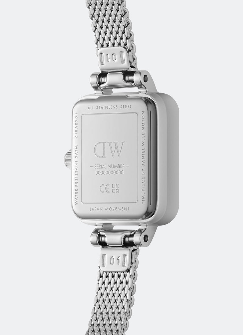 Jam Tangan Daniel Wellington Quadro Mini 15x18 Sterling S White DW00100726