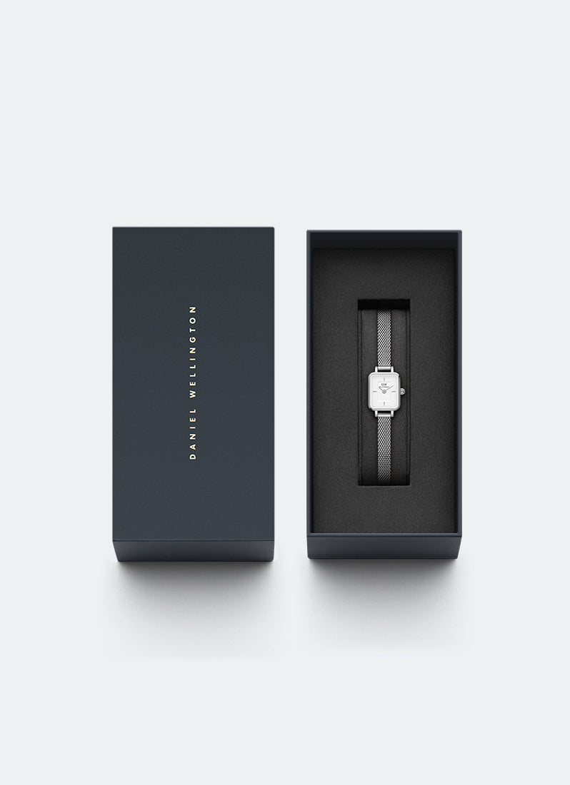 Jam Tangan Daniel Wellington Quadro Mini 15x18 Sterling S White DW00100726