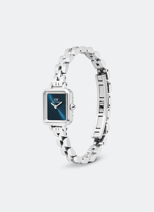 Jam Tangan Daniel Wellington Quadro Mini Arctic Arch 3-Link Sunray Silver (15.4x18.2) DW00100846