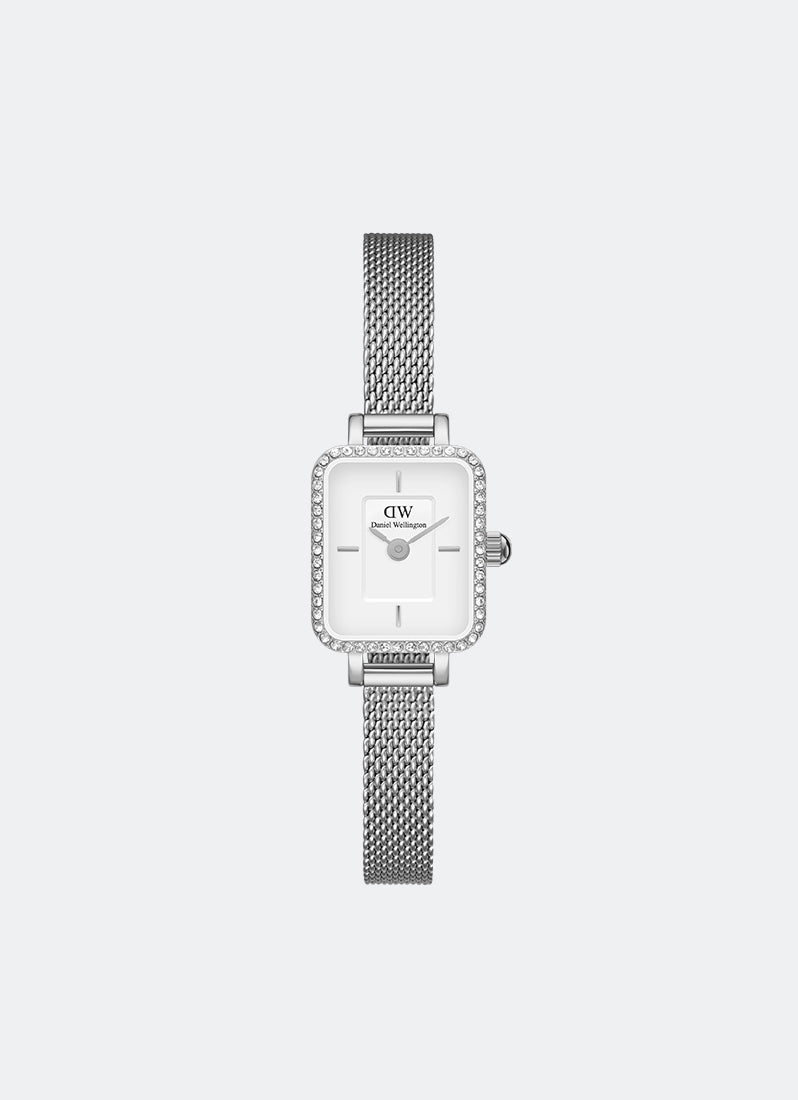 Jam Tangan Daniel Wellington Quadro Mini Bezel Lumine 15x18 Sterling S White DW00100732