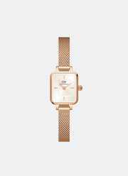 Jam Tangan Daniel Wellington Quadro Mini Melrose Rose Gold Champagne DW00100651